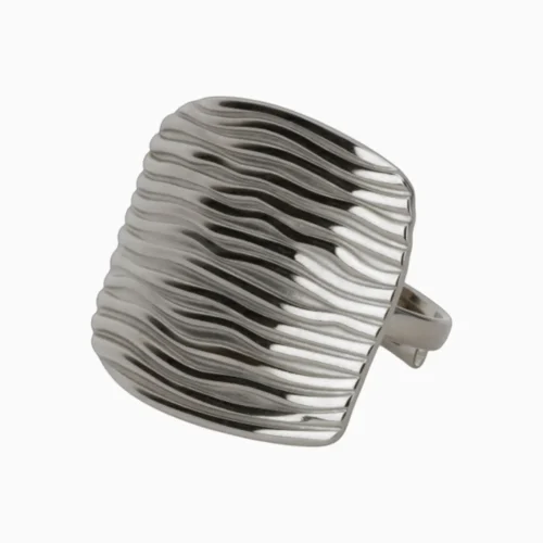 Anillo De Acero Diseno Moderno Ajustable
