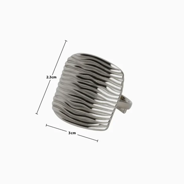 Anillo De Acero Diseno Moderno Ajustable