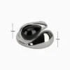 Anillo De Acero Gota Piedra Negra