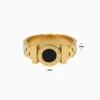 Anillo De Acero Numeros Romanos Dorado
