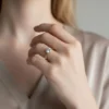Anillo De Acero Solitario Diseño Curveado