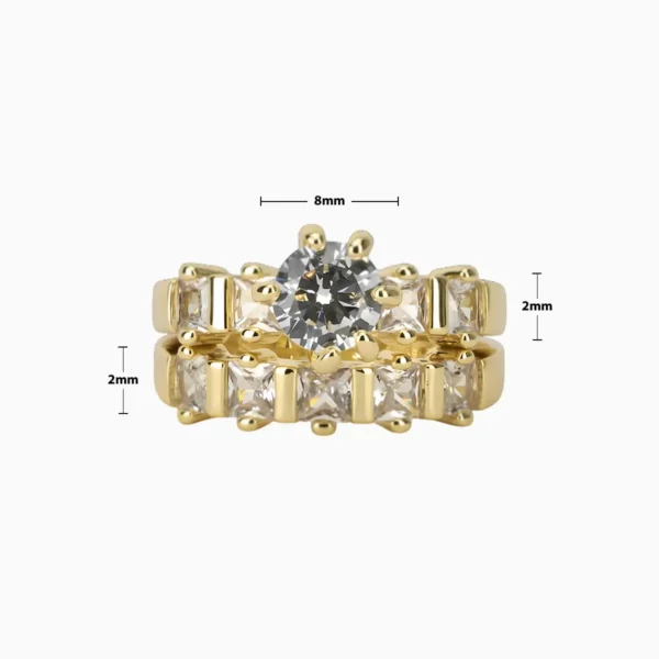 Anillo De Oro Alianza Brillante