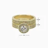 Anillo De Oro Alianza Doble Anillo De Oro Alianza Doble
