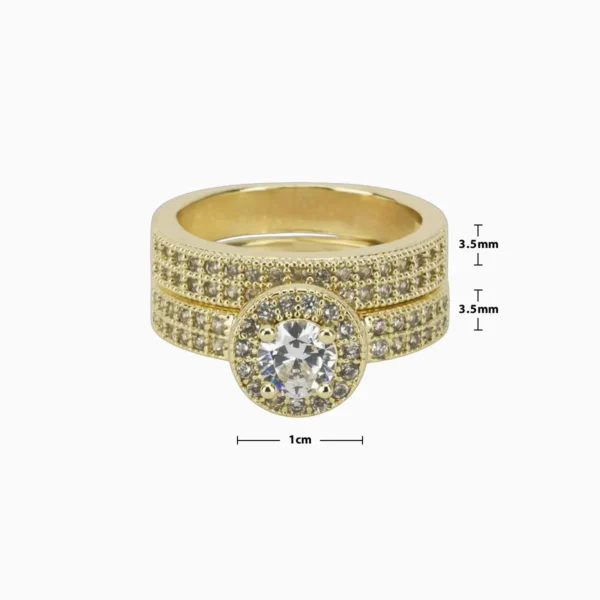 Anillo De Oro Alianza Doble Anillo De Oro Alianza Doble