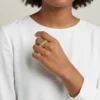 Anillo De Oro Ancho Ondulado Ajustable Anillo De Oro Ancho Ondulado Ajustable