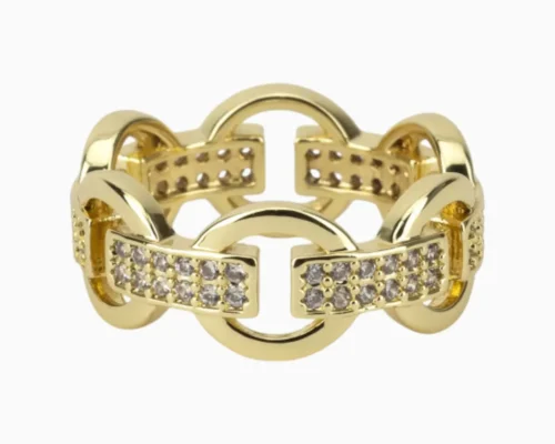 Anillo De Oro Aros Lazados