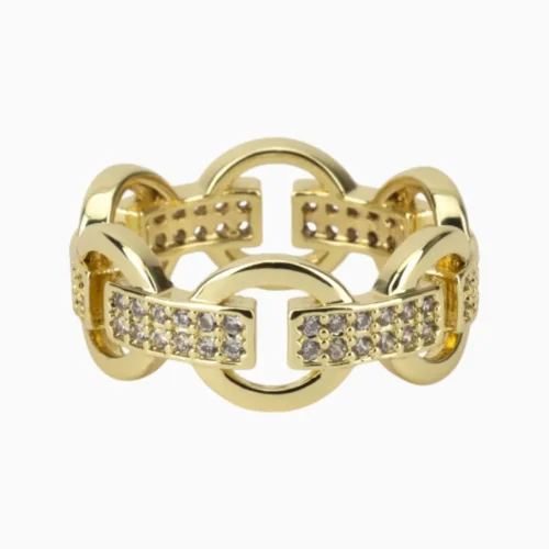 Anillo De Oro Aros Lazados