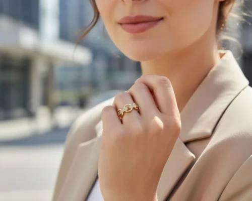 Anillo De Oro Aros Lazados