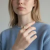 Anillo De Oro Dos Corazones Ajustable