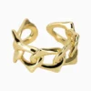 Anillo De Oro Eslabones Ajustable