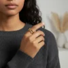 Anillo De Oro Eslabones Ajustable