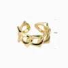Anillo De Oro Eslabones Ajustable