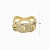 Anillo De Oro Eslabones Brillantes