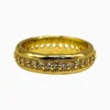 Anillo De Oro Fila En Pave