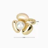 Anillo De Oro Flor Con Perla Ajustable