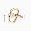 Anillo De Oro Perla Blanca Ajustable Anillo De Oro Perla Blanca Ajustable