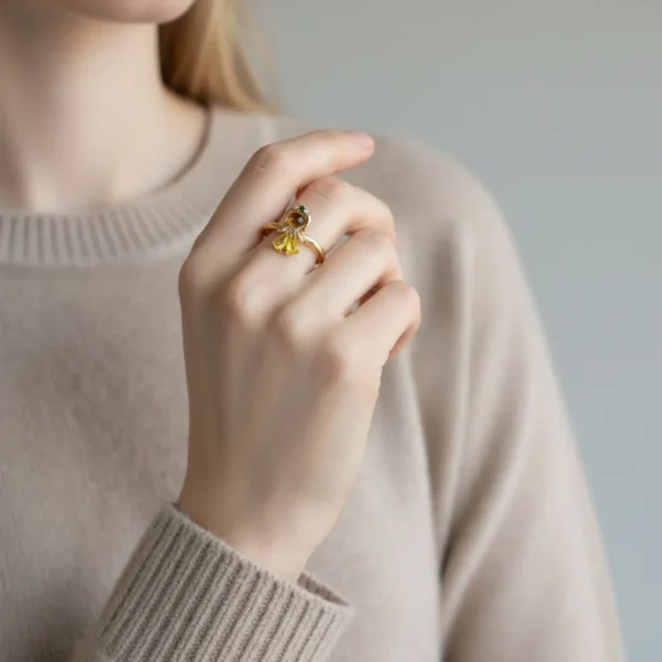 Anillo De Oro Princesa Ajustable