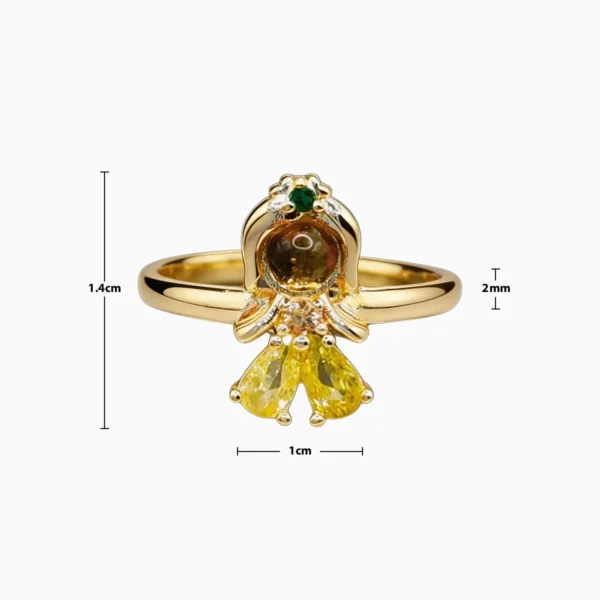 Anillo De Oro Princesa Ajustable