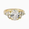 Anillo De Oro Solitario Elegante Piedra