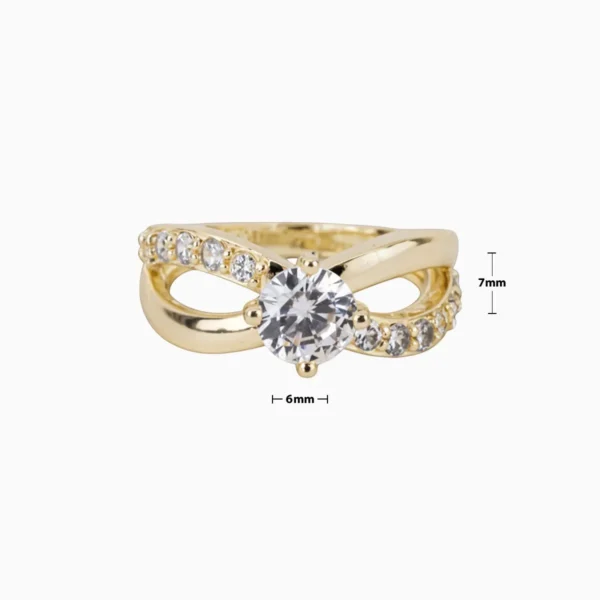 Anillo De Oro Solitario Infinito