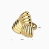 Anillo De Oro Triangulo Con Surcos Ajustable