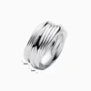 Anillo De Plata Banda Torcida Para Combinar