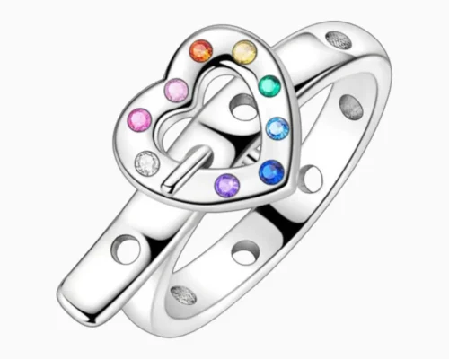 Anillo De Plata Cinturon De Corazon