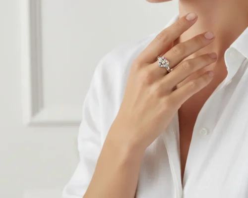 Anillo De Plata Cinturon De Corazon