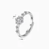 Anillo De Plata Copo De Nieve Ajustable