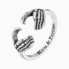 Anillo De Plata Corazon De Manos Ajustable
