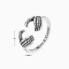 Anillo De Plata Corazon De Manos Ajustable