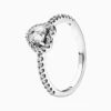 Anillo De Plata Corazón Superior Brillante