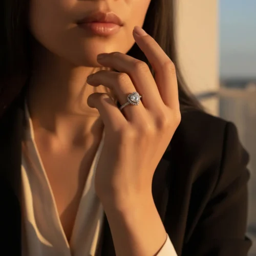 Anillo De Plata Corazón Superior Brillante