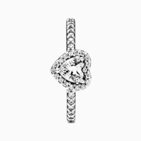 Anillo De Plata Corazón Superior Brillante