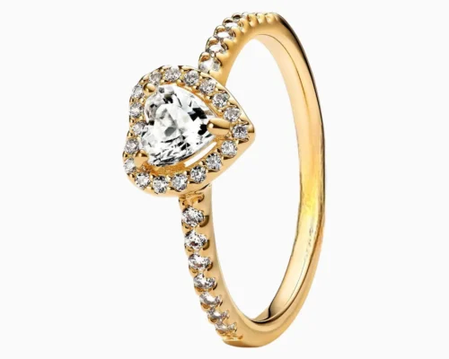 Anillo De Plata Corazon Superior Dorado Anillo De Plata Corazon Superior Dorado