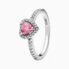 Anillo De Plata Corazon Superior Rosa