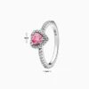 Anillo De Plata Corazon Superior Rosa