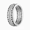 Anillo De Plata Corazones Pave