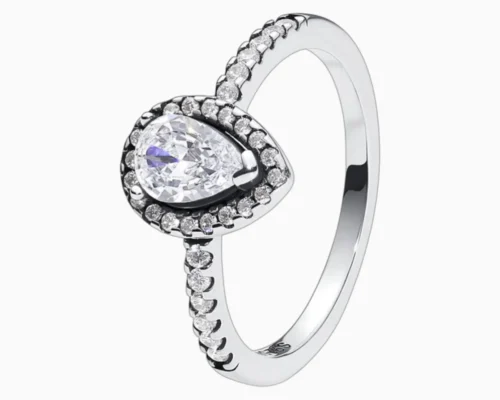 Anillo De Plata Corte Pera Chico