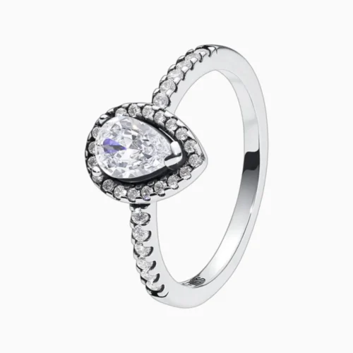 Anillo De Plata Corte Pera Chico