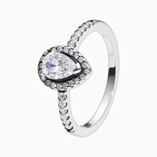 Anillo De Plata Corte Pera Chico Anillo De Plata Corte Pera Chico