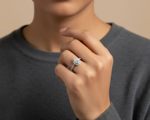 Anillo De Plata Corte Pera Chico