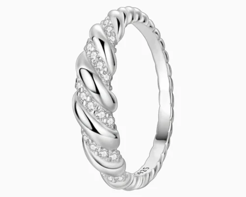 Anillo De Plata Cuerda Brillante Anillo De Plata Cuerda Brillante