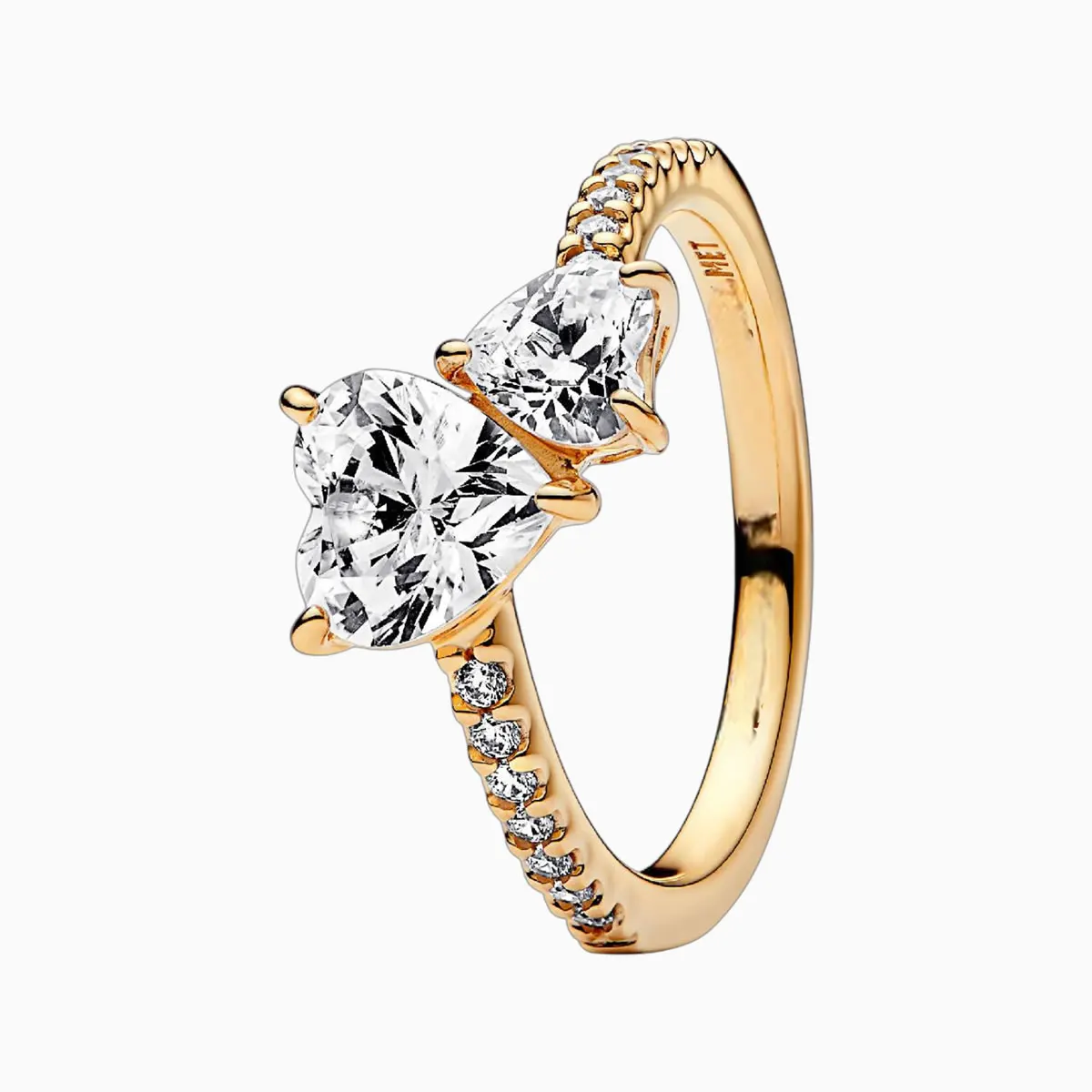 Anillo De Acero Dibujo Floral Rosa Corazón