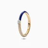 Anillo De Plata Dual Azul