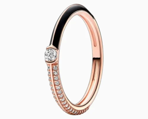 Anillo De Plata Dual Negro