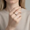 Anillo De Plata Esmalte Negro