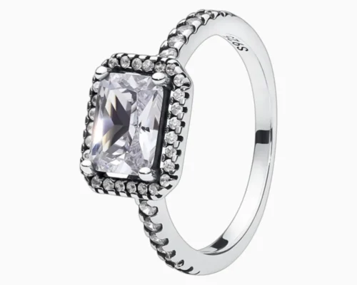 Anillo De Plata Halo Brillante Anillo De Plata Halo Brillante