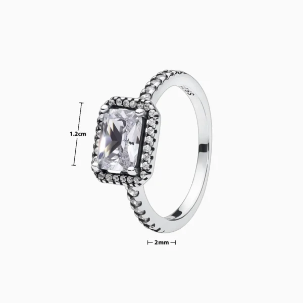Anillo De Plata Halo Brillante