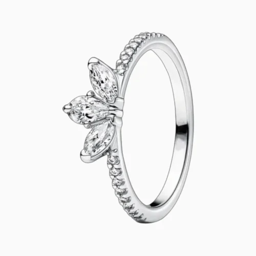 Anillo De Plata Herbal Brillante